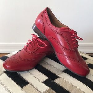 NEW MIZ MOOZ - HARTLEY LEATHER OXFORD / Red, Sz 6